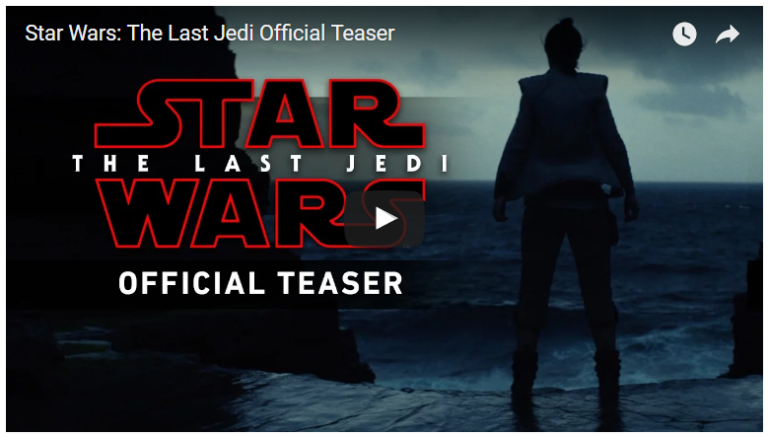 Star Wars: The Last Jedi Trailer – Luke Skywalker Tells Rey It’s “Time for the Jedi to End”