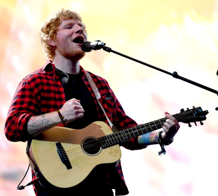 Ed Sheeran performs at the 2017 Glastonbury Festival