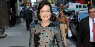 Olivia Wilde at "The Late Show With Stephen Colbert" in 2017