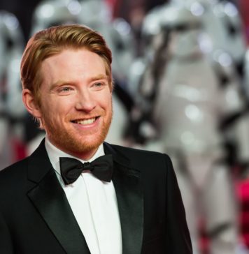 Domhnall Gleeson at the "Star Wars: The Last Jedi" film premiere in London in December 2017