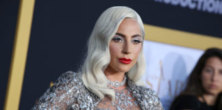 Lady Gaga at the "A Star is Born" film premiere in 2018