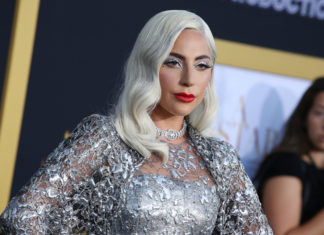 Lady Gaga at the "A Star is Born" film premiere in 2018