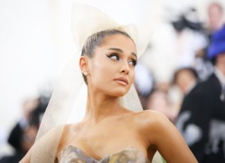 Ariana Grande at The Metropolitan Museum of Art's Costume Institute Benefit celebrating the opening of Heavenly Bodies: Fashion and the Catholic Imagination in May 2018