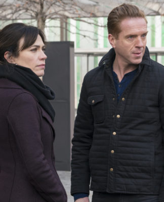 Damian Lewis and Maggie Siff in "Billions"