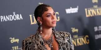 Beyonce at "The Lion King" film premiere in July 2019