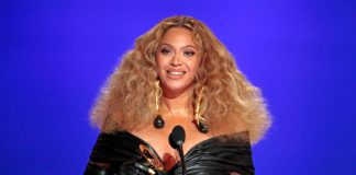 Beyonce making history at the 63rd Grammy Awards.