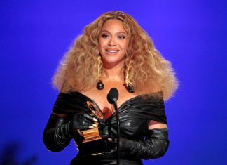 Beyonce making history at the 63rd Grammy Awards.
