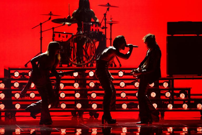 Måneskin of Italy performs during the Grand Final of the 65th Eurovision Song Contest on May 22.