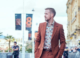 Ryan Gosling at the "First Man" premiere during the 66th San Sebastian Film Festival in Spain in 2018.