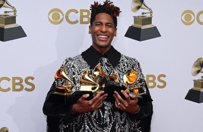 Jon Batiste at the 64th Annual Grammy Awards in April 2022