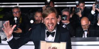 Ostlund with the Palme d'Or for "Triangle of Sadness" at the Cannes Film Festival