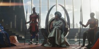 Angela Bassett, Florence Kasumba, Danai Gurira, and Dorothy Steel in "Black Panther: Wakanda Forever"