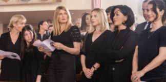Eva Birthistle, Anne-Marie Duff, Saise Quinn, Sharon Horgan, Eve Hewson, and Sarah Greene in "Bad Sisters"