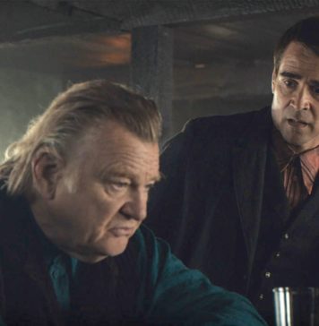 Colin Farrell and Brendan Gleeson in "The Banshees of Inisherin"