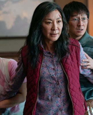 Michelle Yeoh, Ke Huy Quan, and Stephanie Hsu in "Everything Everywhere All at Once"