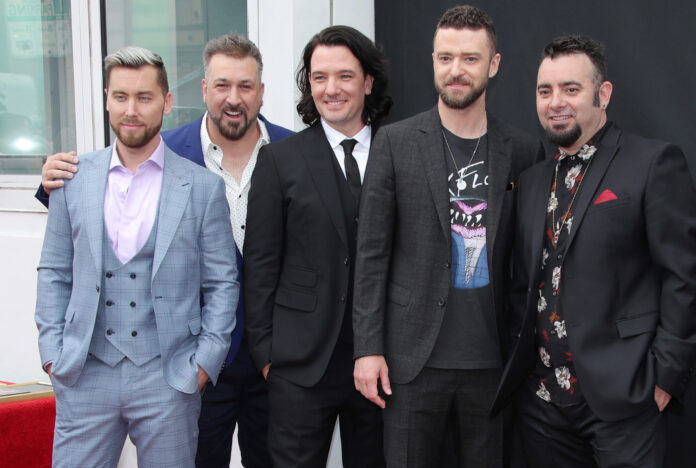 Chris Kirkpatrick, Joey Fatone, JC Chasez, Justin Timberlake and Lance Bass of NSYNC honored with a star on the Hollywood Walk of Fame in 2018