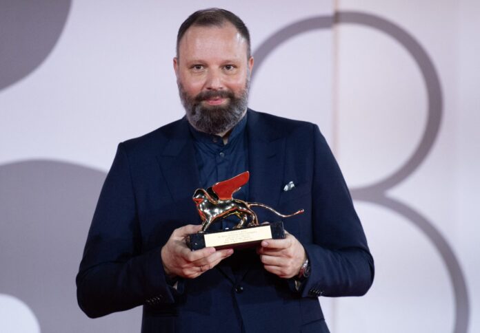 Yorgos Lanthimos with the Golden Lion for Best Film for 
