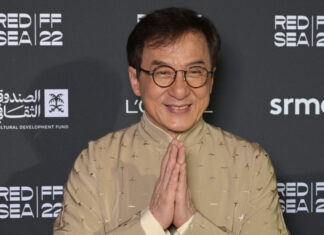Jackie Chan poses on the Red Carpet during the closing ceremony of the second edition of the Red Sea International Film Festival in 2022