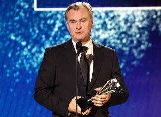 Christopher Nolan accepts the Best Director Award for "Oppenheimer" at the 29th Annual Critics' Choice Awards in January 2024