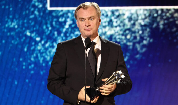 Christopher Nolan accepts the Best Director Award for 