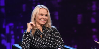 Pamela Anderson at "Piers Morgan Life Stories" TV Series in March 2018