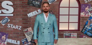 Stephen Amell at the Starz "Heels" TV show premiere in Los Angeles in August 2021
