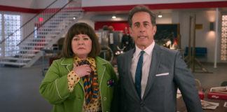 Jerry Seinfeld and Melissa McCarthy in "Unfrosted: The Pop-Tart Story"