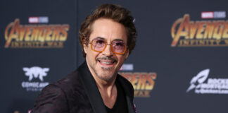 Robert Downey Jr at the "Avengers: Infinity War" film premiere in 2018