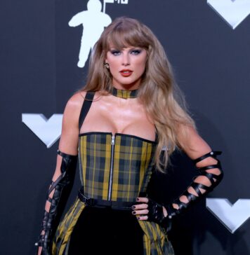 Taylor Swift at the 2024 VMA MTV red carpet in September 2024.